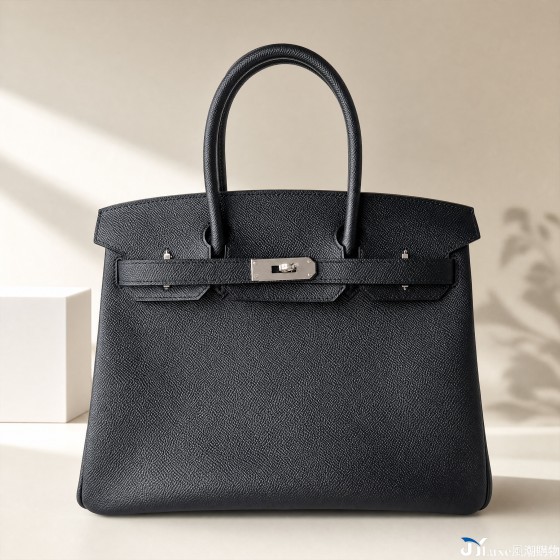 All-handmade hand-sewn wax thread 25 original epsom leather-sewn platinum bag Kelly handbag